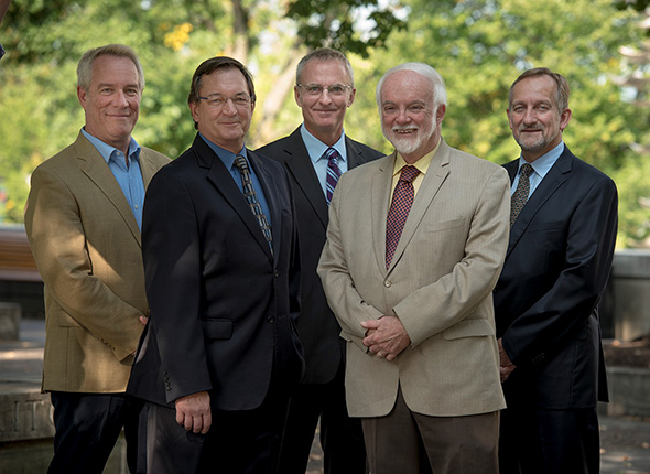 From left to right: Brian J. Berry, Assistant Secretary; Laurent Bissonnette, Director, Corporate Services; Bernard Latulippe, Director, Information Services; André M. McArdle, Secretary; Rodrigue Hurtubise, Director, Conference Services