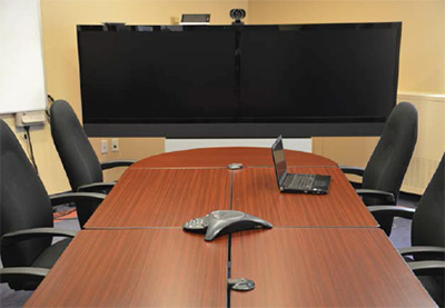Photo of CICS’ video-conferencing boardroom