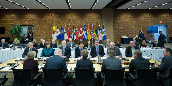 Réunion des premiers ministres en mars 2016 (photo : Adam Scotti, Cabinet du premier ministre)