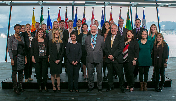 Photo du personnel du SCIC prise en mars 2016 à la réunion des premiers ministres, à Vancouver (Colombie-Britannique)