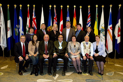Official photo of the Meeting of Provincial-Territorial Ministers of Aboriginal Affairs and Leaders of the National Aboriginal Organizations.